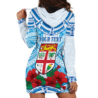 Personalised Fiji Ratu Sir Lala Sukuna Day Hoodie Dress Hibiscus Tapa Pattern