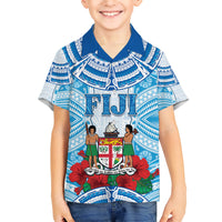 Personalised Fiji Ratu Sir Lala Sukuna Day Kid Hawaiian Shirt Hibiscus Tapa Pattern