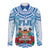 Personalised Fiji Ratu Sir Lala Sukuna Day Long Sleeve Button Shirt Hibiscus Tapa Pattern