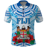 Personalised Fiji Ratu Sir Lala Sukuna Day Polo Shirt Hibiscus Tapa Pattern