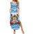 Personalised Fiji Ratu Sir Lala Sukuna Day Summer Maxi Dress Hibiscus Tapa Pattern