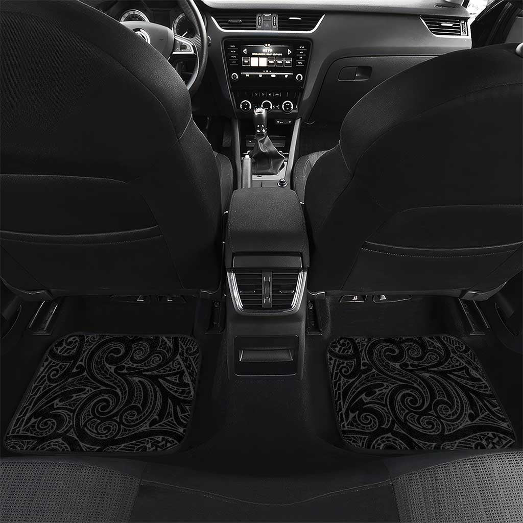 New Zealand And Scotland Rugby Car Mats Maori Tiki With Thistle Together