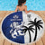 Fiji And Scotland Rugby Beach Blanket Fijian Palm Tree With Thistle Together