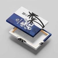 Fiji And Scotland Rugby Canvas Wall Art Fijian Palm Tree With Thistle Together