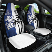 Fiji And Scotland Rugby Car Seat Cover Fijian Palm Tree With Thistle Together
