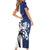 Fiji And Scotland Rugby Custom Family Matching Short Sleeve Bodycon Dress and Hawaiian Shirt Fijian Palm Tree With Thistle Together