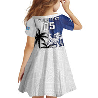 Fiji And Scotland Rugby Custom Family Matching Summer Maxi Dress and Hawaiian Shirt Fijian Palm Tree With Thistle Together