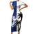 Fiji And Scotland Rugby Custom Short Sleeve Bodycon Dress Fijian Palm Tree With Thistle Together