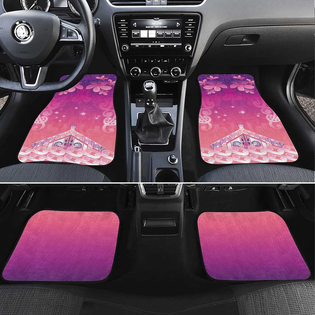 New Zealand Matariki Car Mats Maori Marae Purple Galaxy