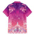 New Zealand Matariki Family Matching Long Sleeve Bodycon Dress and Hawaiian Shirt Maori Marae Purple Galaxy