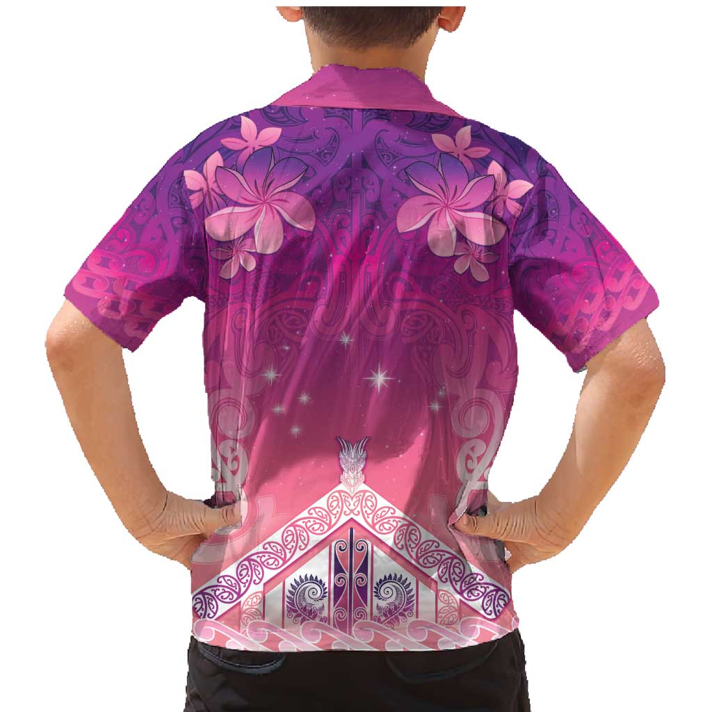 New Zealand Matariki Family Matching Mermaid Dress and Hawaiian Shirt Maori Marae Purple Galaxy