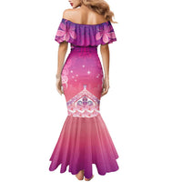 New Zealand Matariki Family Matching Mermaid Dress and Hawaiian Shirt Maori Marae Purple Galaxy