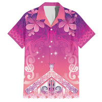 New Zealand Matariki Family Matching Off The Shoulder Long Sleeve Dress and Hawaiian Shirt Maori Marae Purple Galaxy