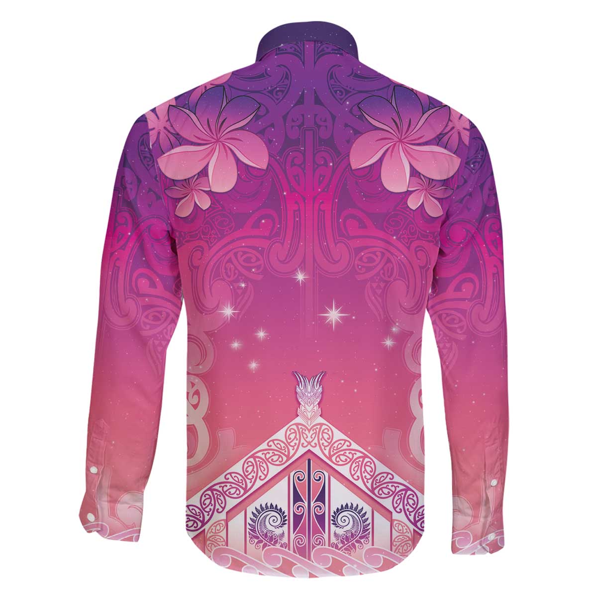 New Zealand Matariki Family Matching Off The Shoulder Long Sleeve Dress and Hawaiian Shirt Maori Marae Purple Galaxy