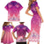 New Zealand Matariki Family Matching Short Sleeve Bodycon Dress and Hawaiian Shirt Maori Marae Purple Galaxy