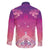 New Zealand Matariki Family Matching Short Sleeve Bodycon Dress and Hawaiian Shirt Maori Marae Purple Galaxy
