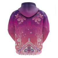 New Zealand Matariki Hoodie Maori Marae Purple Galaxy