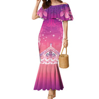 New Zealand Matariki Mermaid Dress Maori Marae Purple Galaxy
