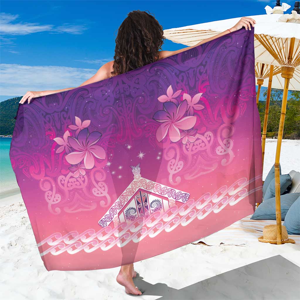 New Zealand Matariki Sarong Maori Marae Purple Galaxy