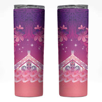 New Zealand Matariki Skinny Tumbler Maori Marae Purple Galaxy