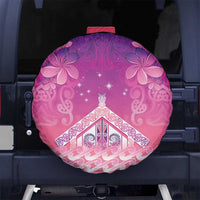 New Zealand Matariki Spare Tire Cover Maori Marae Purple Galaxy