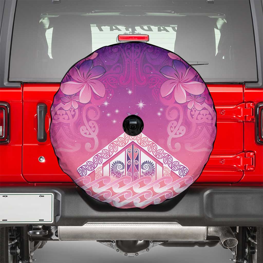 New Zealand Matariki Spare Tire Cover Maori Marae Purple Galaxy