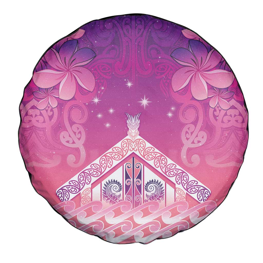 New Zealand Matariki Spare Tire Cover Maori Marae Purple Galaxy