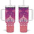 New Zealand Matariki Tumbler With Handle Maori Marae Purple Galaxy