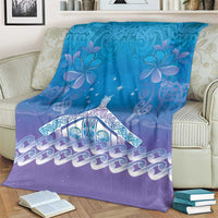New Zealand Matariki Blanket Maori Marae Cyan Galaxy