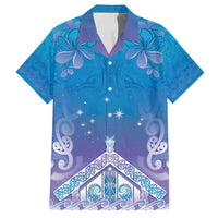 New Zealand Matariki Family Matching Long Sleeve Bodycon Dress and Hawaiian Shirt Maori Marae Cyan Galaxy