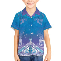 New Zealand Matariki Family Matching Long Sleeve Bodycon Dress and Hawaiian Shirt Maori Marae Cyan Galaxy