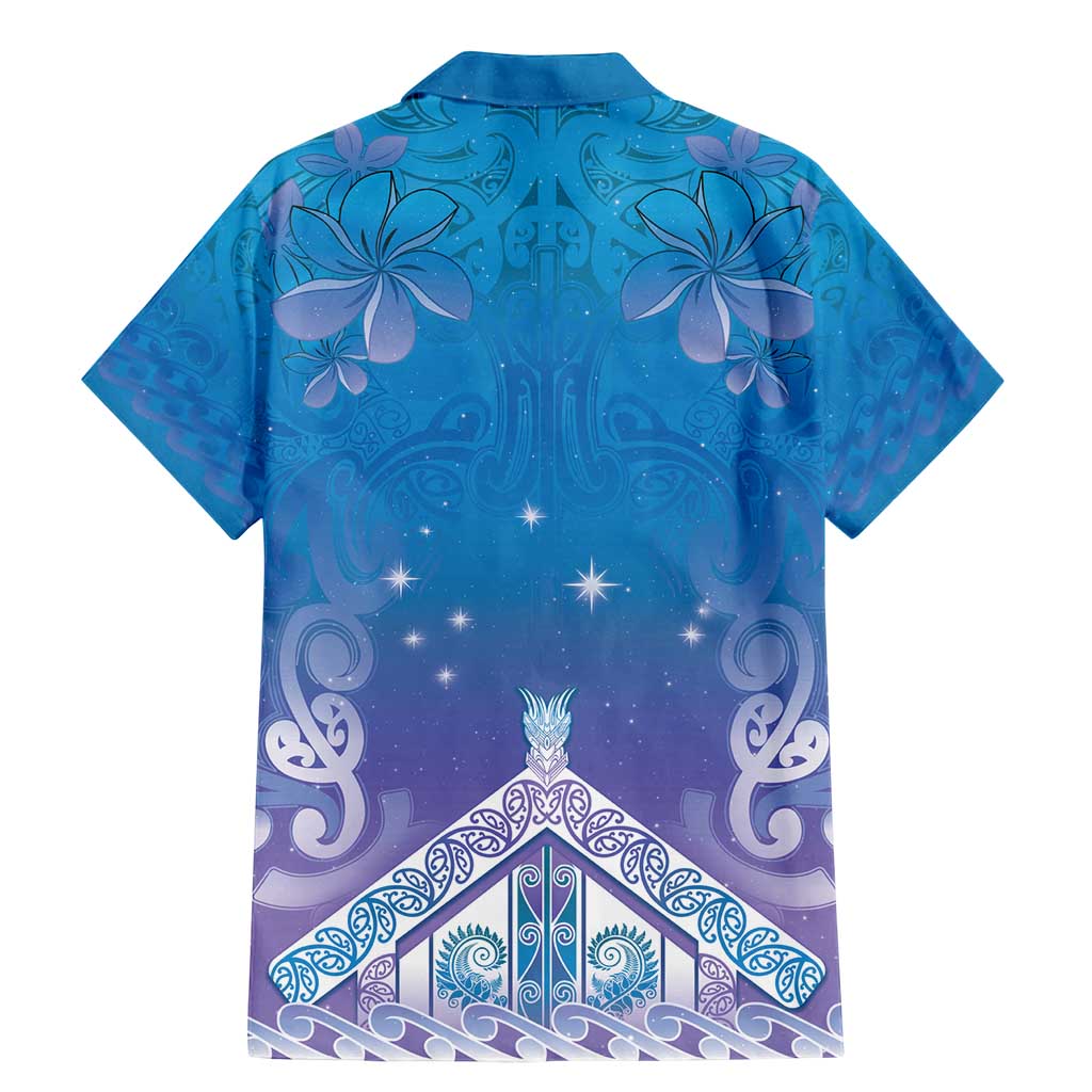 New Zealand Matariki Family Matching Mermaid Dress and Hawaiian Shirt Maori Marae Cyan Galaxy