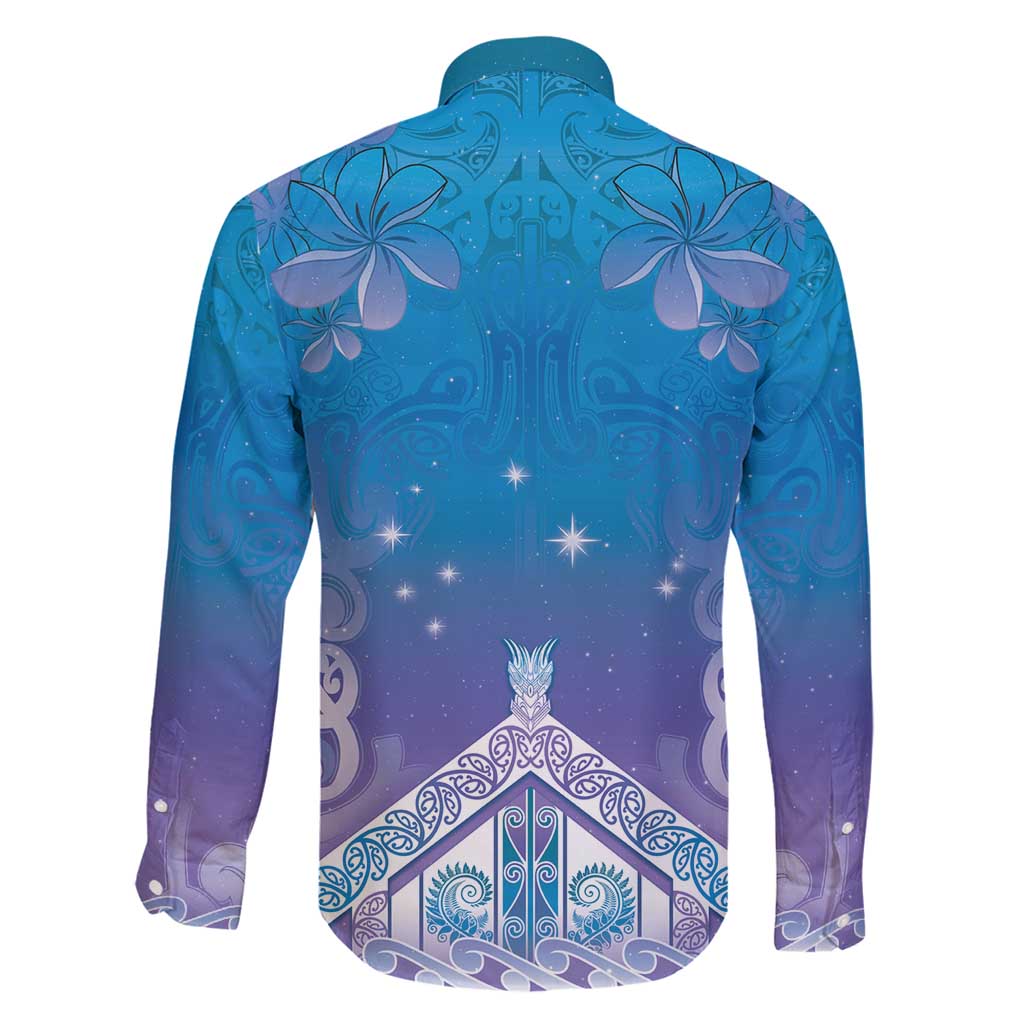 New Zealand Matariki Family Matching Mermaid Dress and Hawaiian Shirt Maori Marae Cyan Galaxy