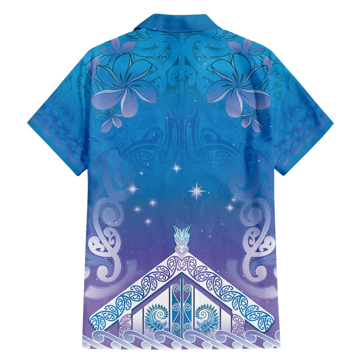 New Zealand Matariki Family Matching Off The Shoulder Long Sleeve Dress and Hawaiian Shirt Maori Marae Cyan Galaxy
