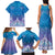 New Zealand Matariki Family Matching Tank Maxi Dress and Hawaiian Shirt Maori Marae Cyan Galaxy