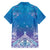New Zealand Matariki Family Matching Tank Maxi Dress and Hawaiian Shirt Maori Marae Cyan Galaxy
