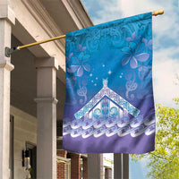 New Zealand Matariki Garden Flag Maori Marae Cyan Galaxy