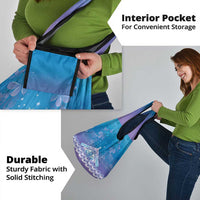 New Zealand Matariki Grocery Bag Maori Marae Cyan Galaxy