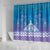 New Zealand Matariki Shower Curtain Maori Marae Cyan Galaxy