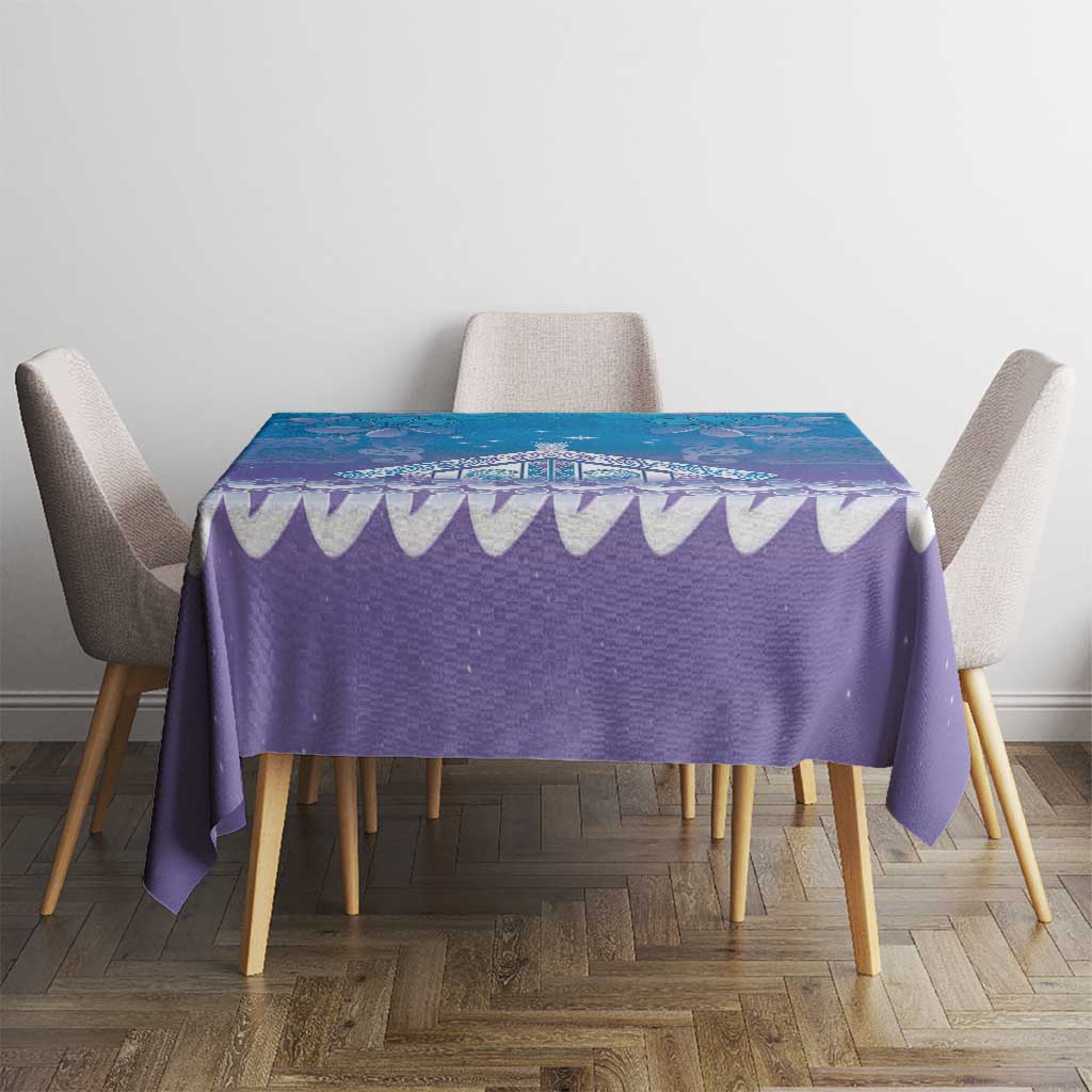 New Zealand Matariki Tablecloth Maori Marae Cyan Galaxy