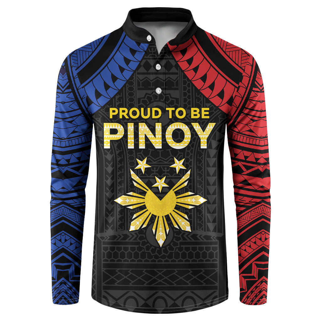 Philippines Independence Day Button Sweatshirt Proud To Be Pinoy