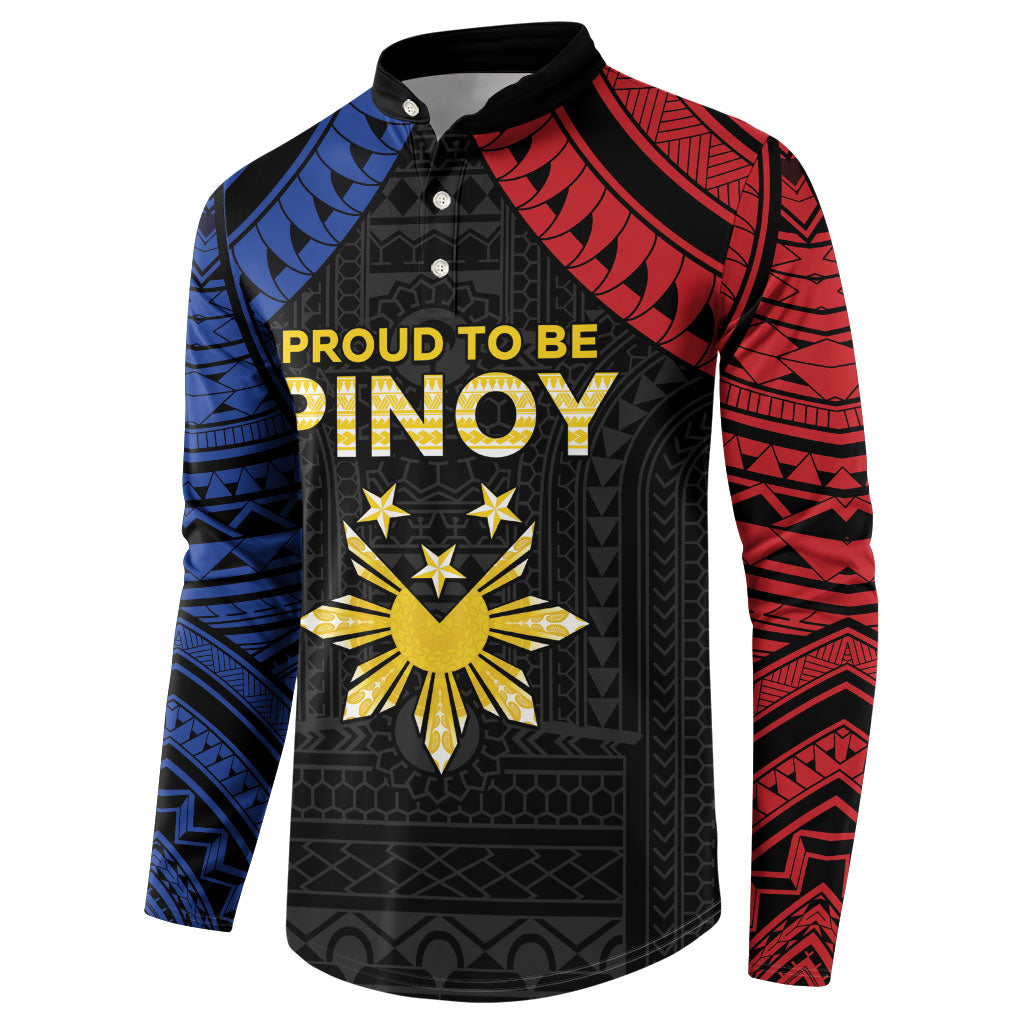 Philippines Independence Day Button Sweatshirt Proud To Be Pinoy