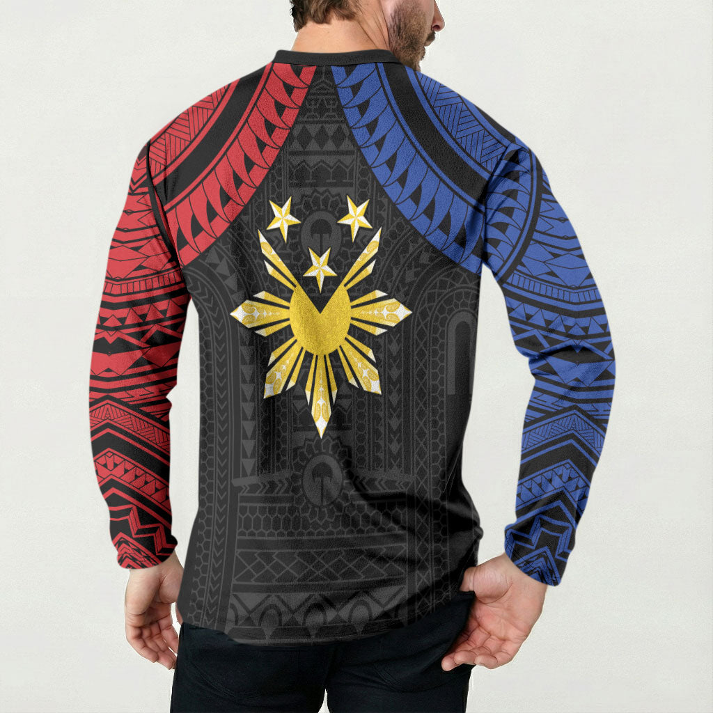 Philippines Independence Day Button Sweatshirt Proud To Be Pinoy