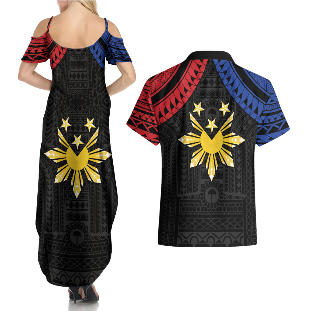 Philippines Independence Day Couples Matching Summer Maxi Dress and Hawaiian Shirt Proud To Be Pinoy