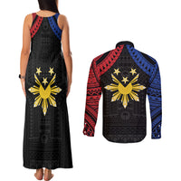 Philippines Independence Day Couples Matching Tank Maxi Dress and Long Sleeve Button Shirt Proud To Be Pinoy