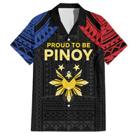 Philippines Independence Day Family Matching Summer Maxi Dress and Hawaiian Shirt Proud To Be Pinoy LT05 Dad's Shirt - Short Sleeve Black - Polynesian Pride