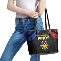 Philippines Independence Day Leather Tote Bag Proud To Be Pinoy