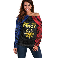 Philippines Independence Day Off Shoulder Sweater Proud To Be Pinoy