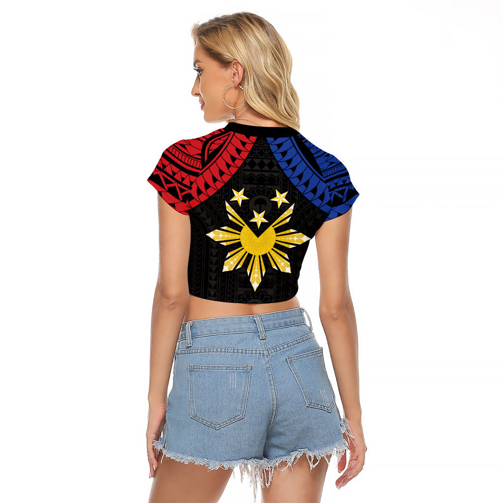 Philippines Independence Day Raglan Cropped T Shirt Proud To Be Pinoy