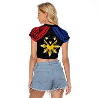 Philippines Independence Day Raglan Cropped T Shirt Proud To Be Pinoy
